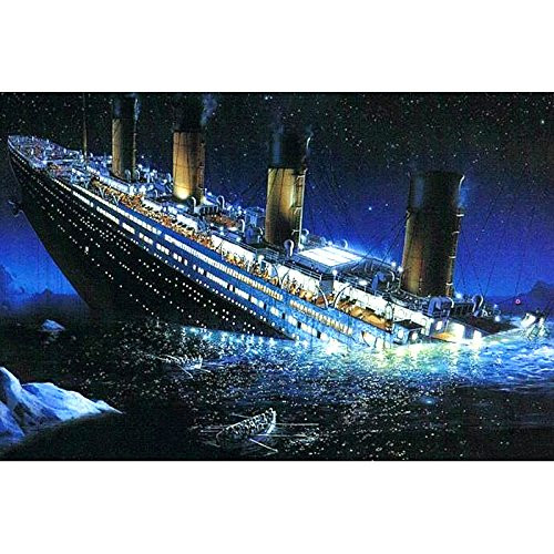 MUILOO Full Drill 5D DIY Diamond Painting "Titanic" 3D Embroidery set Cross Stitch Mosaic Decor gift
