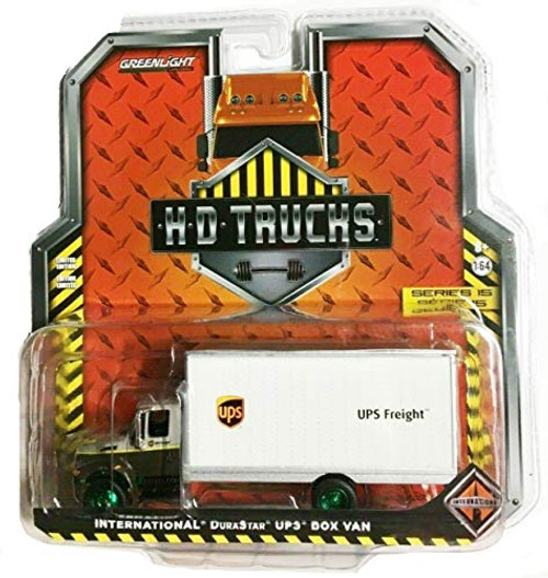 Greenlight Rare Chase Green Machine 33150-B H.D. Trucks Series 15-2013 International Durastar Box Van United Parcel Service UPS Freight 1:64 Scale