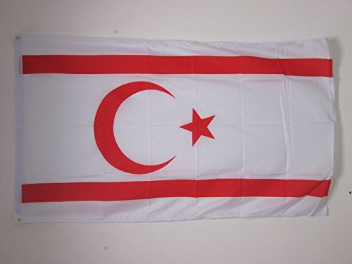 AZ FLAG Northern Cyprus Flag 3' x 5' - Cypriot Flags 90 x 150 cm - Banner 3x5 ft