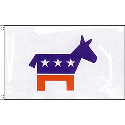 AZ FLAG US Democrat Party Flag 3' x 5' - American Democratic Flags 90 x 150 cm - Banner 3x5 ft