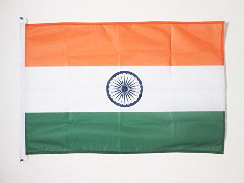 AZ FLAG India Flag 3' x 5' External Use - Indian Flags 90 x 150 cm - Banner 3x5 ft Knitted Polyester with Rings AZ FLAG India Flag 3' x 5' External Use - Indian Flags 90 x 150 cm - Banner 3x5 ft Knitted Polyester with Rings