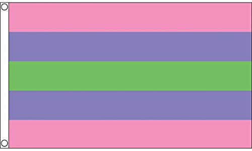 AZ FLAG Trigender Pride Flag 3' x 5' - Three Genders LGBT Flags 90 x 150 cm - Banner 3x5 ft