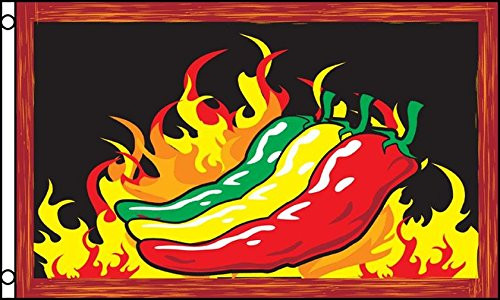 AZ FLAG Chilies Flag 3' x 5' - hot Pepper Flags 90 x 150 cm - Banner 3x5 ft