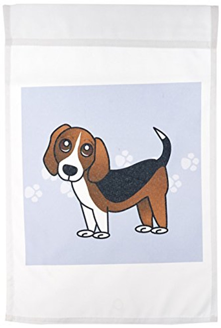3dRose fl_35542_1 Cute Beagle-Cartoon Dog-Blue with Pawprints Garden Flag, 12 by 18-Inch 3dRose fl_35542_1 Cute Beagle-Cartoon Dog-Blue with Pawprints Garden Flag, 12 by 18-Inch