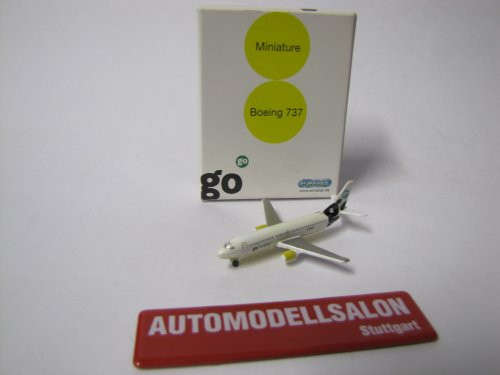 Schabak 1:600 Scale Diecast 925/211 go Airlines Boeing 737 Yellow Livery Display Model