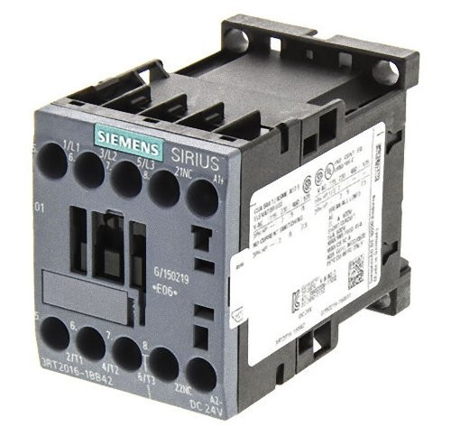 Siemens 3RT20161BB42 CONTACTOR, AC-3, 4KW/400V, 1NC, DC 24V, 3-POLE, SZ S00 SCREW TERMINAL