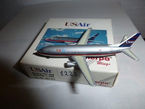 Herpa 501217 USAir Boeing 737-400 1:500 Scale USAir Diecast Display Model