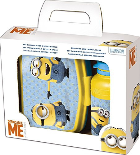 Minion Despicable Me ~ 2 Piece Sandwich Box & Sports Bottle Set