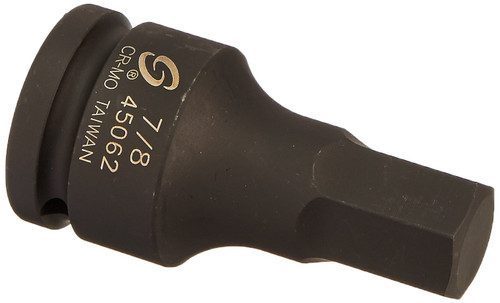 Sunex 45062 3/4-Inch Drive 7/8-Inch Hex Driver Impact Socket