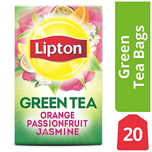 Lipton Green Tea Bags, Orange Passionfruit Jasmine, 20 ct