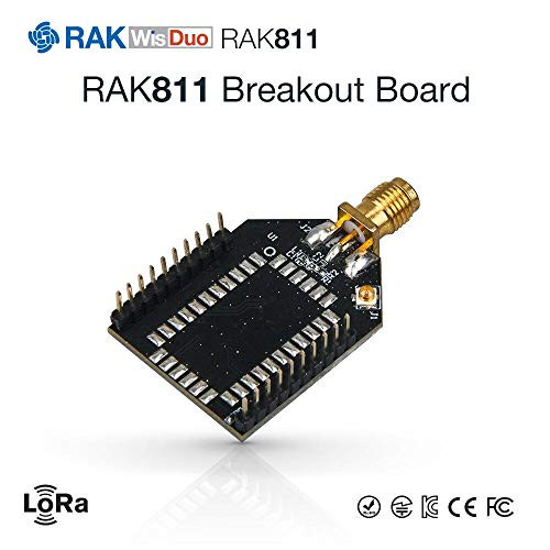 RAK811 Breakout Board Small and Open Source Development Board,915MHz, Quickly Test LoRa Module, 3.3V, SMA + IPX
