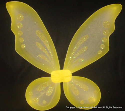 Fairy Wings - Pixie Wings - Tinkerbell Wings - Yellow