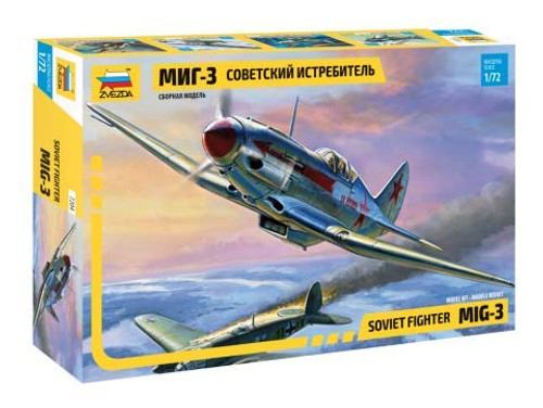 Zvezda 7204 - Soviet Fighter MIG-3 - Plastic Model Kit Scale 1/72 length 11 cm/ 4.25" 36 Details Zvezda 7204 - Soviet Fighter MIG-3 - Plastic Model Kit Scale 1/72 length 11 cm/ 4.25" 36 Details