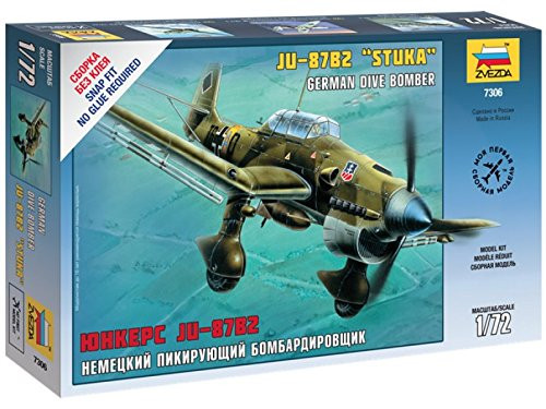 Zvezda JU-87B2 Stuka - German Dive Bomber - 1:72 Scale Zvezda JU-87B2 Stuka - German Dive Bomber - 1:72 Scale