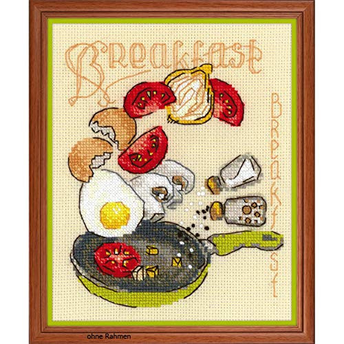 RIOLIS 4-Piece Kitchen Mug Cup of Coffee 1684 Breakfast - Counted Cross Stitch Kit - 6" x 7" 14 Count 22 Colors