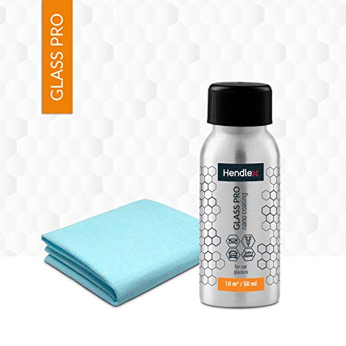 Nano Car Glass Coating Hendlex Glass PRO | Long Lasting Invisible Nano Treatment Hydrophobic Coating for Windshield Window Rain Protection Water Repellent Auto Sealant 50ml
