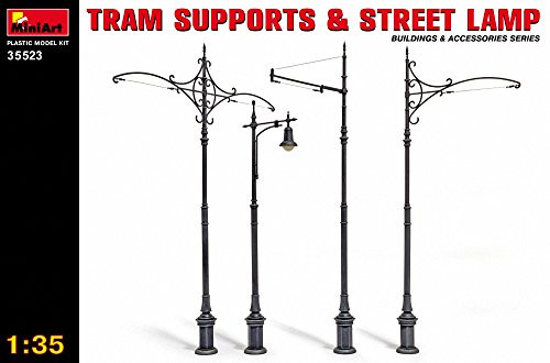 MiniArt 1:35 Scale Tram Supports & Street Lamps Plastic Model Kit