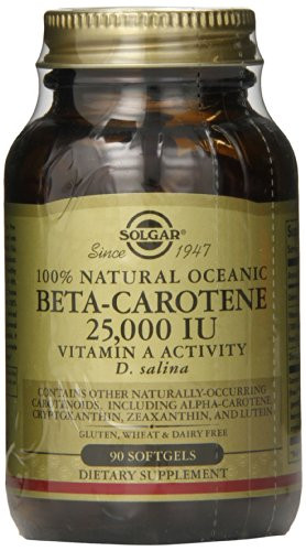 Solgar Oceanic Beta Carotene 25,000 IU Softgels, 90 Count