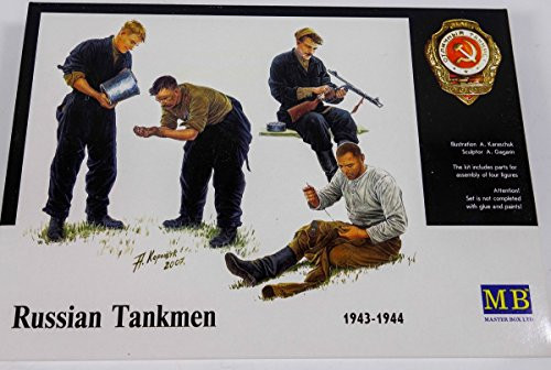 Master Box Russian Tank Men Kursk 1943-33 (4) Figure Model Building Kits (1:35 Scale)