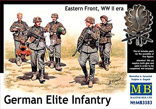 Master Box Models "German Elite Infantry", Eastern Front, WWII era - 5 Figures Set (1/35 Scale)