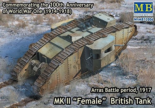 Masterbox 1:72 Scale Mk II Female British Tank, Arras Battle Period 1917" Assembly Parts Masterbox 1:72 Scale Mk II Female British Tank, Arras Battle Period 1917" Assembly Parts