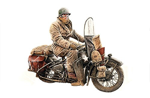 MiniArt Models 1/35 U.S. Motorcycle WLA with Rider Model Kit