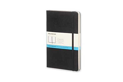 Moleskine Classic Hard Cover Notebook, Dotted, Large (5" x 8.25") Black - Hard Cover Notebook for Writing, Sketching, Journals