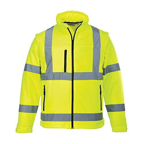 Portwest US428YERXXXL Regular Fit Hi-Vis 3L Softshell Jacket, 3X-Large, Yellow