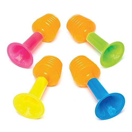 Baker Ross Squeeze Horn (Pack of 8) Noisemakers Perfect for Kids Goodie Bags, Classroom Prizes, Pinata Fillers or Birthday Presents