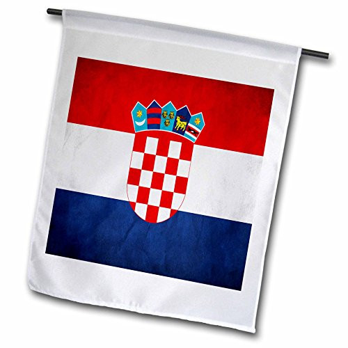 3dRose fl_28237_1 Croatia Garden Flag, 12 by 18-Inch