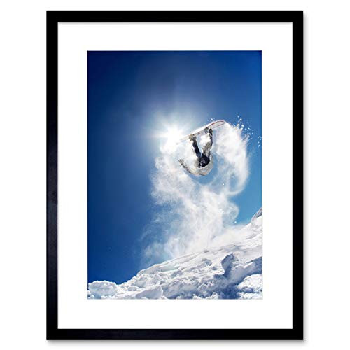Wee Blue Coo The Art Stop Photo Sport Action Snowboard Jump AIR Snow Framed Print F12X5620 Wee Blue Coo The Art Stop Photo Sport Action Snowboard Jump AIR Snow Framed Print F12X5620