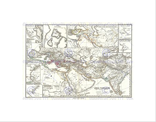 The Art Stop MAP Illustrated Antique SPRUNER Persian Empire Print B12X4982