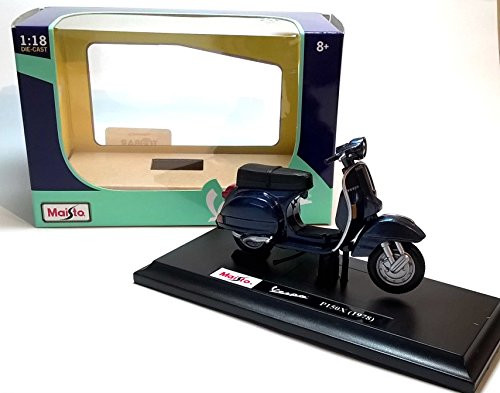 Maisto - Vespa P150X (1978) Blue - Scooter Motorcycle Die Cast Model Scale 1:18