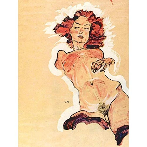 Wee Blue Coo Egon Schiele Female Act Old Master Painting Unframed Wall Art Print Poster Home Decor Premium