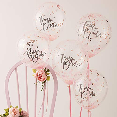 Ginger Ray Confetti Filled Team Bride Hen Party Balloons - Floral Hen