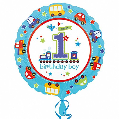 Amscan All Aboard/1st Birthday Foil Balloon (One Size) (Blue)