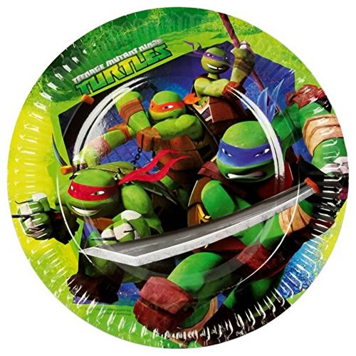 Amscan Teenage Mutant Ninja Turtle Party Plates (Pack Of 8) (One Size) (Green/Blue)