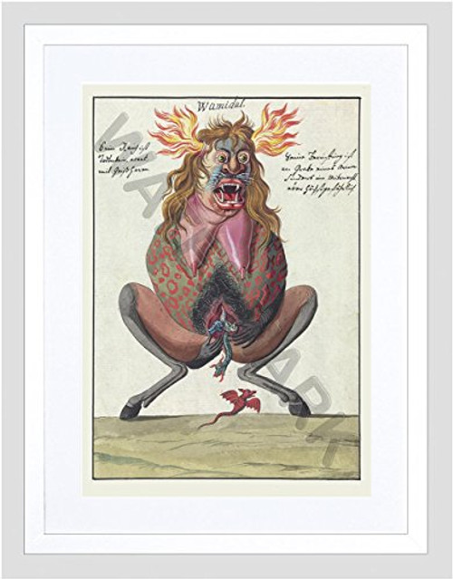 Wee Blue Coo Demons Magic 1775 WAMIDAL Framed Print Wall Art F12X11737