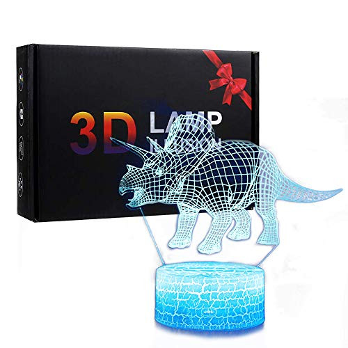 3D Dinosaur Night Light - Led Dinosaur Illusion Lamp Three Pattern and 16 Color Change Decor Lamp with Remote Control for Kids, Dinosaur Gifts for Kids (Dinosaur 4) 3D Dinosaur Night Light - Led Dinosaur Illusion Lamp Three Pattern and 16 Color Change Decor Lamp with Remote Control for Kids, Dinosaur Gifts for Kids (Dinosaur 4)
