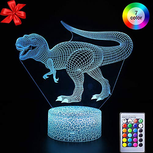 3D Dinosaur Night Light - Led Dinosaur Illusion Lamp Three Pattern and 16 Color Change Decor Lamp with Remote Control for Kids, Dinosaur Gifts for Kids (Dinosaur 1) 3D Dinosaur Night Light - Led Dinosaur Illusion Lamp Three Pattern and 16 Color Change Decor Lamp with Remote Control for Kids, Dinosaur Gifts for Kids (Dinosaur 1)