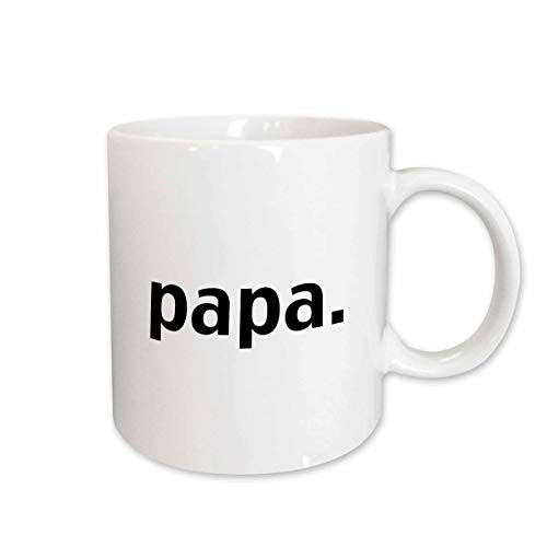 3dRose mug_123092_2 Papa. Father's Day Dad Ceramic Mug, 15-Ounce