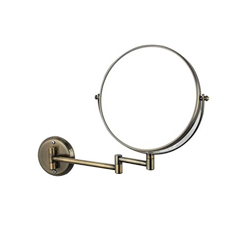 LUANT Wall Mount Makeup Mirror 3X Magnification Bathroom Swivel Two-Sided 8-Inch, Brushed Nickel