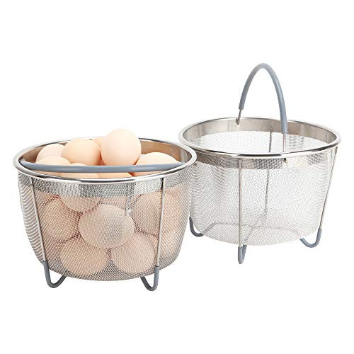 Corodo Steamer Basket 2 Pack, Vegetable Steamer Basket for 6 or 8 Quart Instant Pot, Stainless Steel Strainer and Insert with Handle for Pressure Cooker Accessories Corodo Steamer Basket 2 Pack, Vegetable Steamer Basket for 6 or 8 Quart Instant Pot, Stainless Steel Strainer and Insert with Handle for Pressure Cooker Accessories