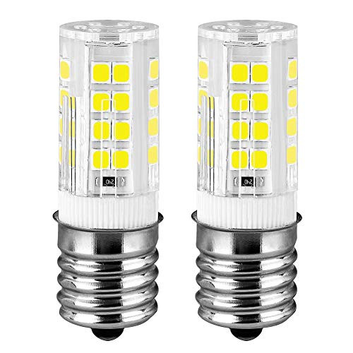 LUVVITT Ceramic E17 LED Bulb for Microwave Oven Appliance, 40W Halogen Bulb Equivalent, Daylight White 6000K, Pack of 2