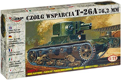 Mirage Hobby 72610, 1:72 Scale plastic model - support tank T-26A 76.2mm