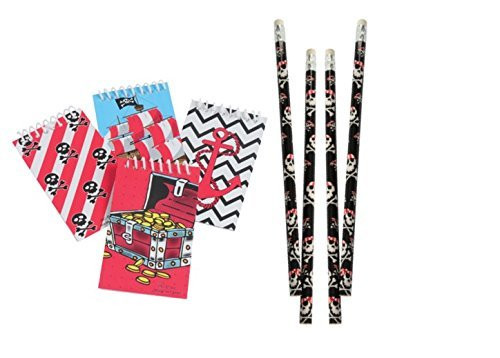 Nikki's Knick Knacks Pirate Notebooks and Pencils- 48 Pieces