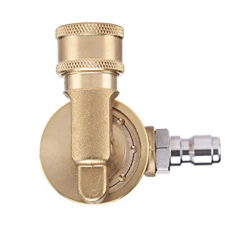 M MINGLE Pivoting Coupler for Pressure Washer Nozzle, 180 Degree Rotation, 1/4 Inch Quick Connect, 4500 PSI