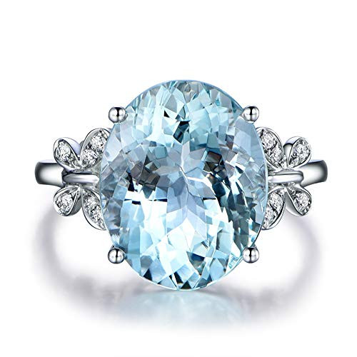 Yuren Fashion Women Rhinestone Butterfly Ring Natural Stone Topaz Ring Crystal Butterfly Engagement Ring Gemstone Sapphire Rhinestone Ring for Women Wedding Party Jewelry Size 6-10 (US Code 6)