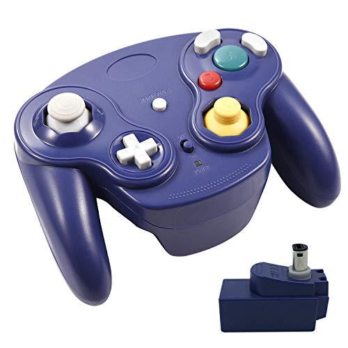 Veanic 2.4G Wireless Gamecube Controller Gamepad Gaming Joystick with Receiver for Nintendo Gamecube,Compatible with Wii
