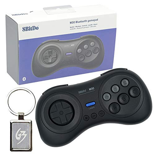 Mcbazel 8Bitdo M30 Bluetooth Wireless Gamepad Controller for Nintendo Switch Steam Windows PC MacOS Android Smart Phone with Gam3Gear Keychain